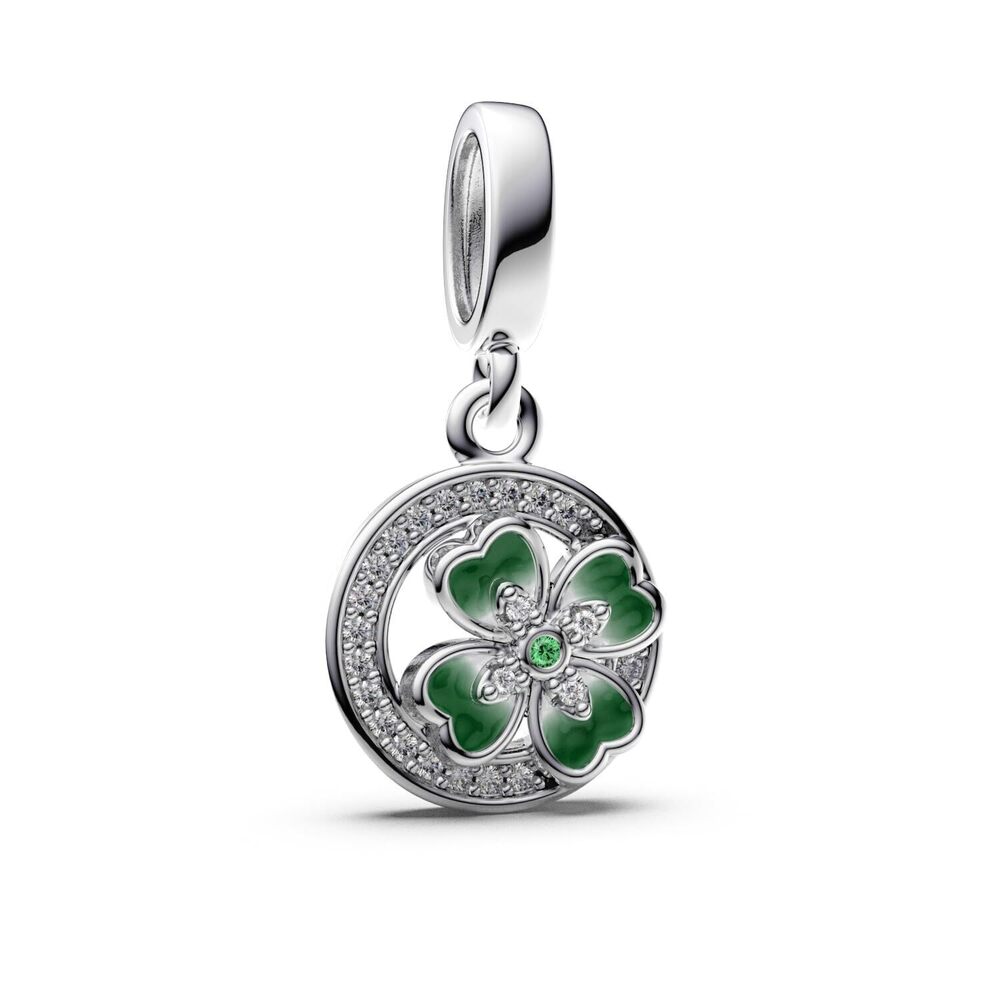 4031 clover charms lucky charms 925 Sterling Silver Charm Beads